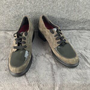 Munro Suede Patent Leather Oxfords Lace up Shoes Size 8 N USA Made NWOT